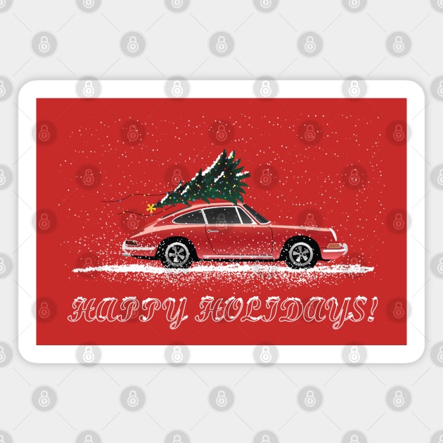 Christmas 911 Magnet by AutomotiveArt